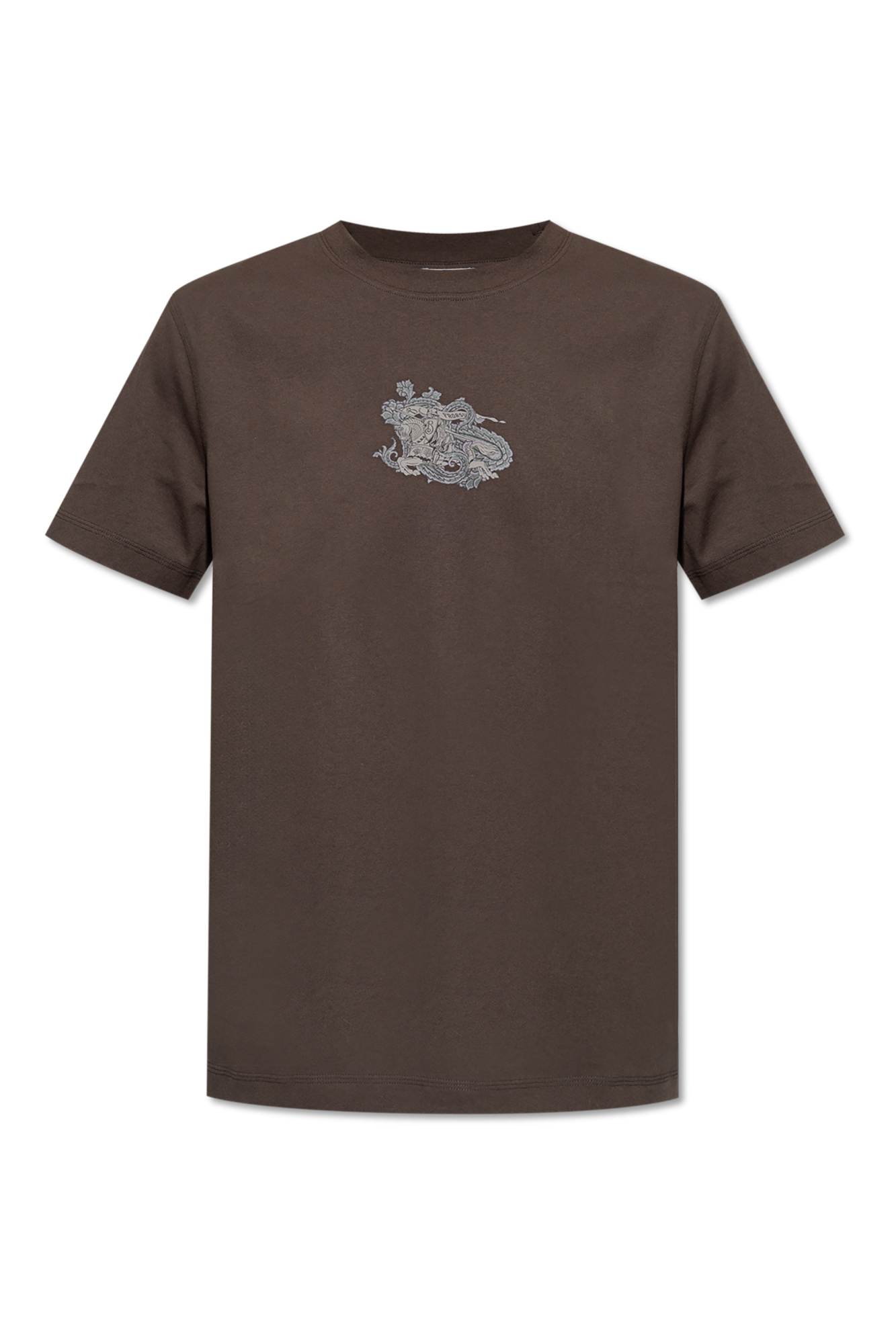 Brown T shirt with logo Burberry Vitkac Australia